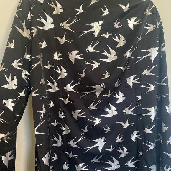 Whatless xxl button down novelty, black, and silver bird shirt - Picture 3 of 9